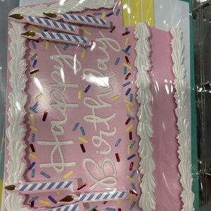 $10 or 2/$15. Birthday Card! Pink Birthday Cake Party Decoration